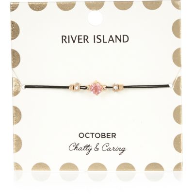 Pink October birthstone bracelet
